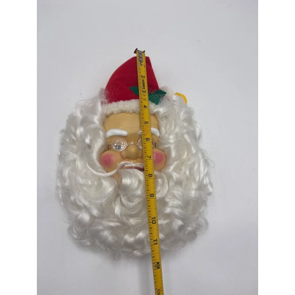 Vintage Christmas Gemmy Singing Santa Head with Moving Lips, Sings Songs Works